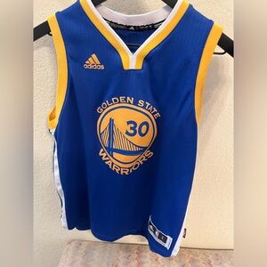 Adidas Blue and Yellow Warriors Jersey